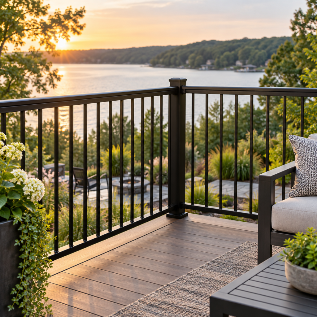 Aluminum deck railing