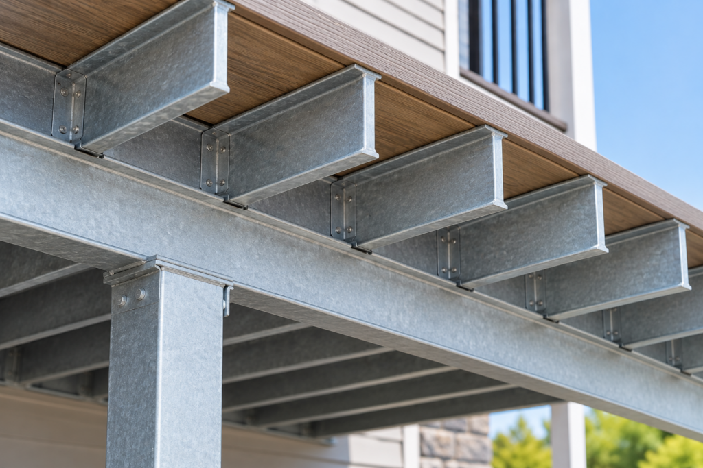 Steel deck framing